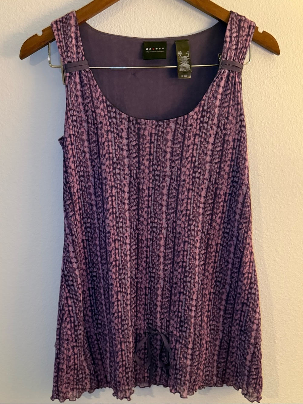 Axcess Purple Printed Sleeveless Women's Top